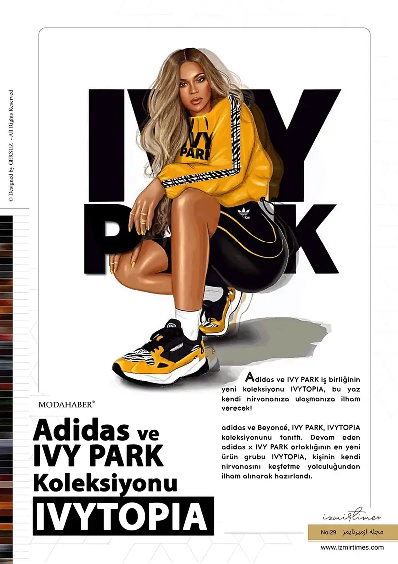 هودی زرد بیانسه و آدیداس استرج ورزشی مشکی دخترانه مجله ازمیر تایمز